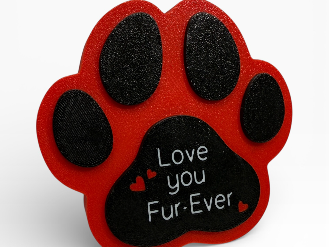 Love You Fur-Ever Paw Print Decor