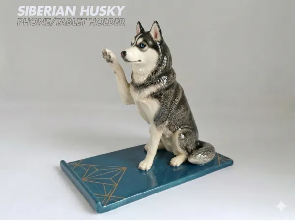 Support téléphone Husky de Sibérie