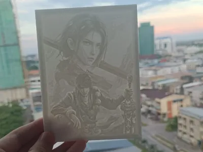Lithophane of characters