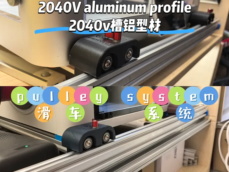 2040V slot aluminum profile pulley system 铝型材滑车系统