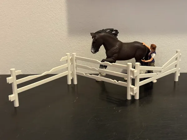 Clôture de paddock pour figurines de chevaux
