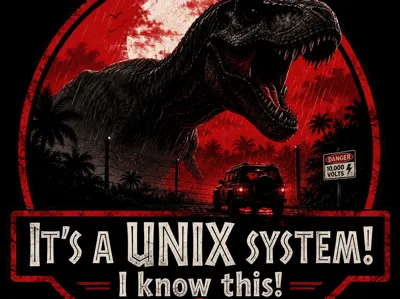 Jurassic Park Unix Chroma Canvas
