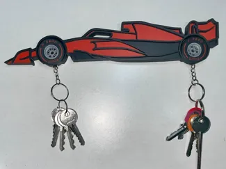 Formula 1 silhouette wall mount + pirelli keychain
