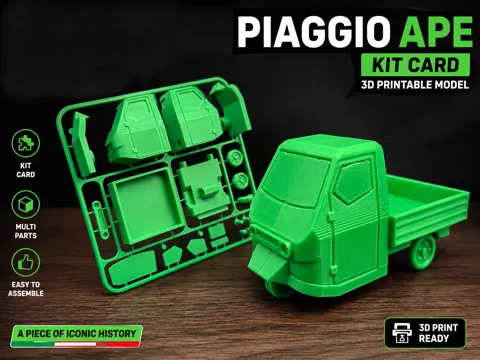 Letrero o emblema decorativo: APE PIAGGIO - KIT CARD — referencia de MakerWorld