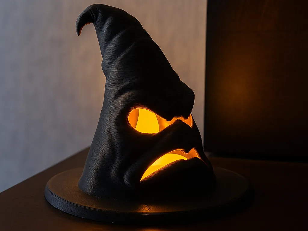 Grumpy Halloween Witch Hat - Tealight LED - Free 3D Print Model ...