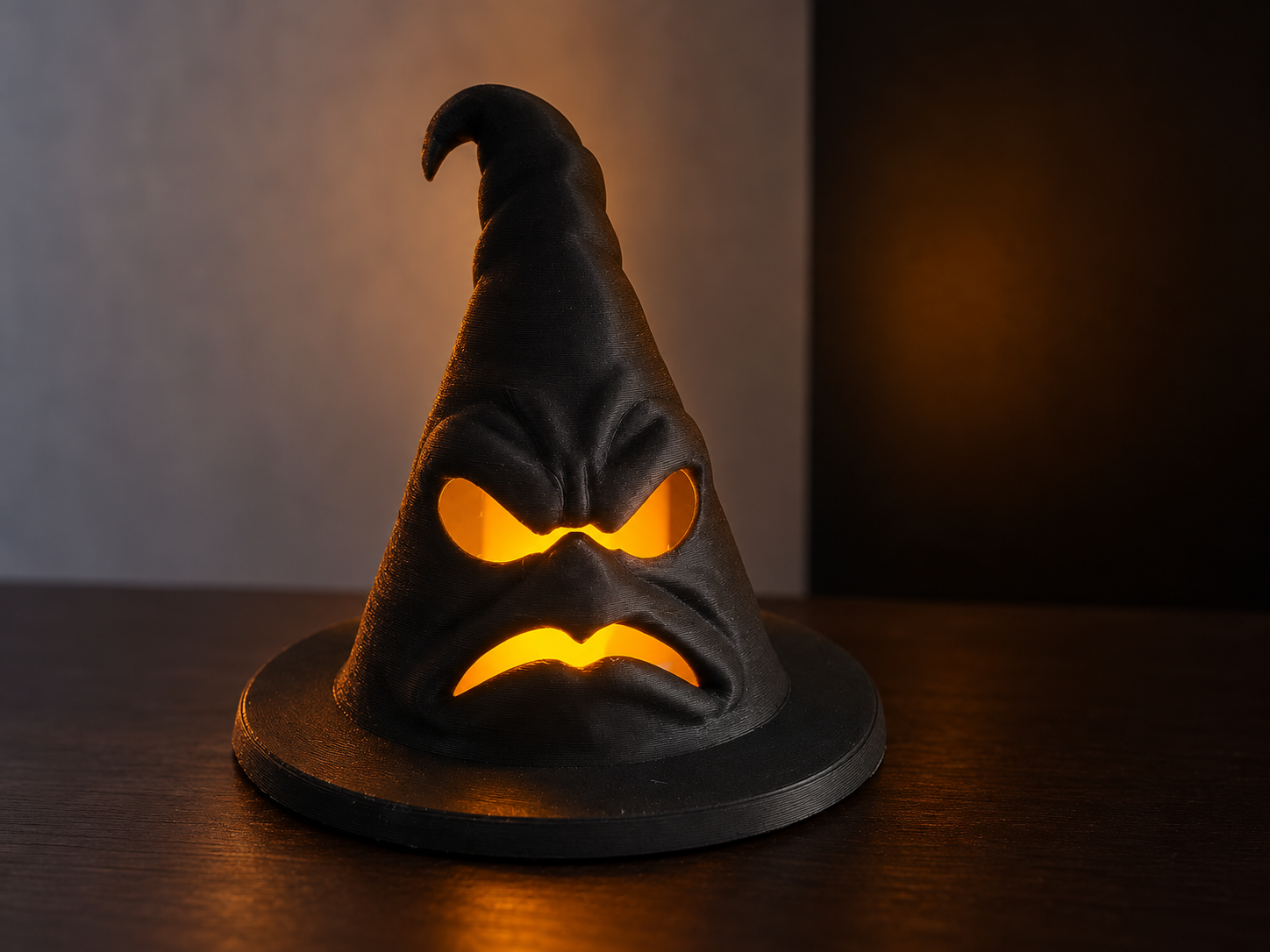 3Dプリント 不機嫌なハロウィーン魔女の帽子 - ティーライトLED - 無料