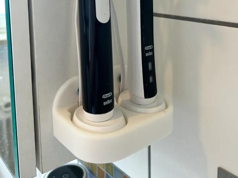 Wandhalter für zwei Oral-B Ladegeräte