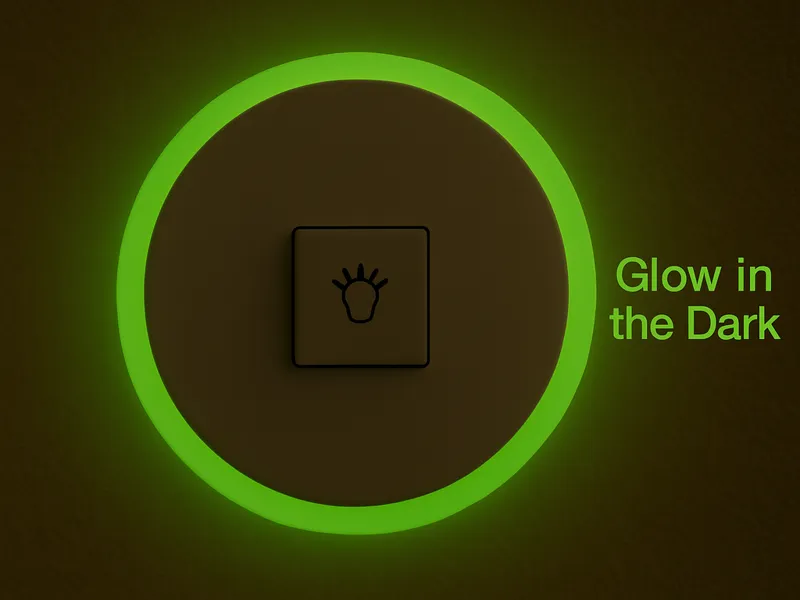 Glow in the Dark Lichtschalterring Rund  80,75mm