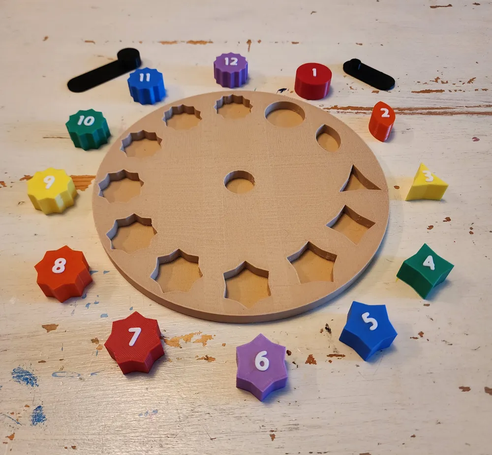 Kids Clock Puzzle by will.michaux - MakerWorld