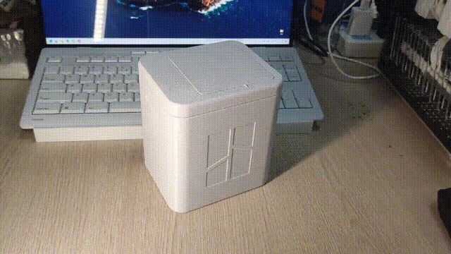 迷你桌面垃圾桶 带拓竹标志