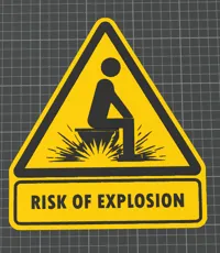 ENGLISH RISK OF EXPLOSION TOILET