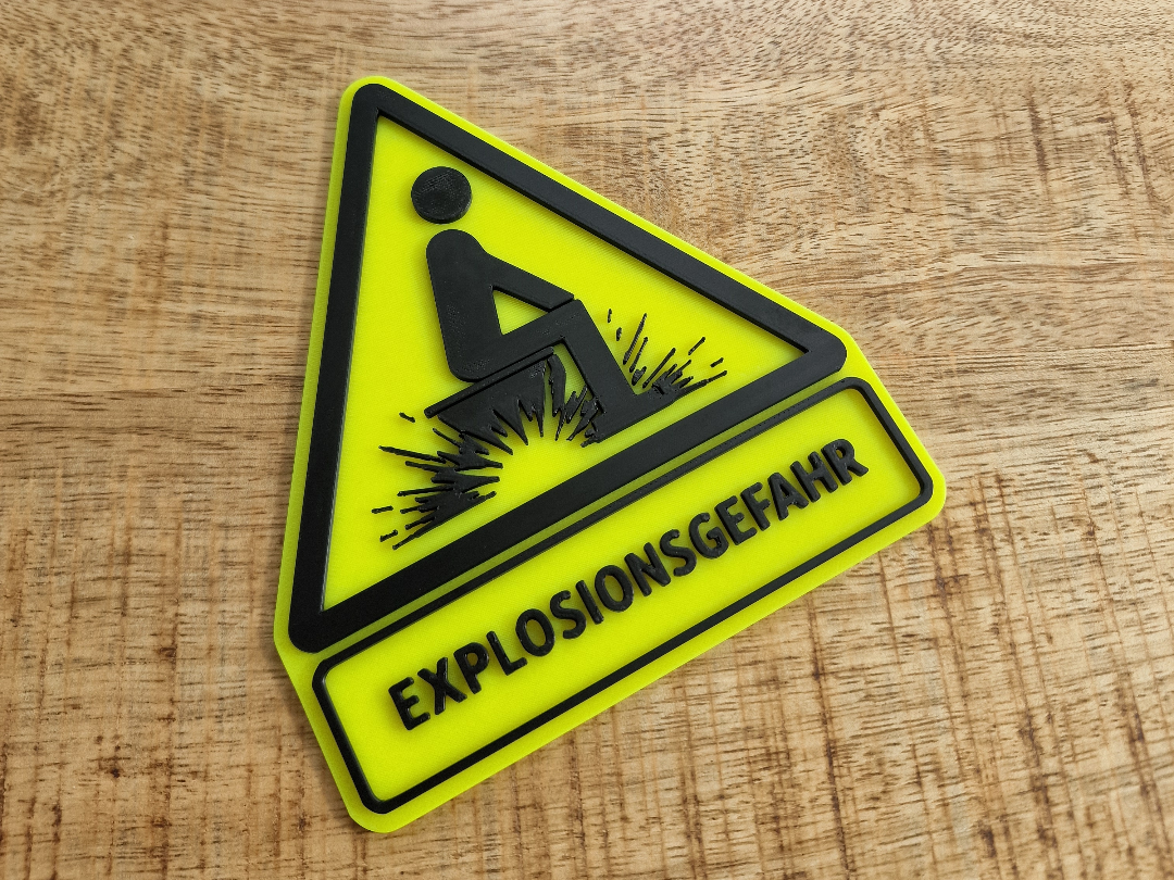 Explosion Gefahr Toilette