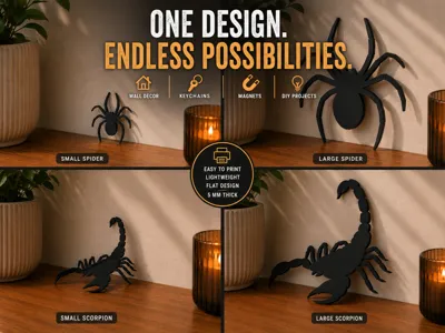 Spider & Scorpion Wall Decor Set