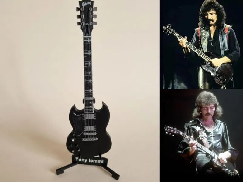 Guitar 17cm c/Cordas - Gibson SG Tony Iommi