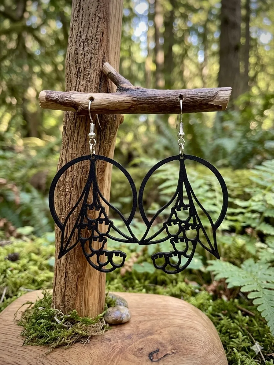 Lily of the Valley Hoop Earrings view 2