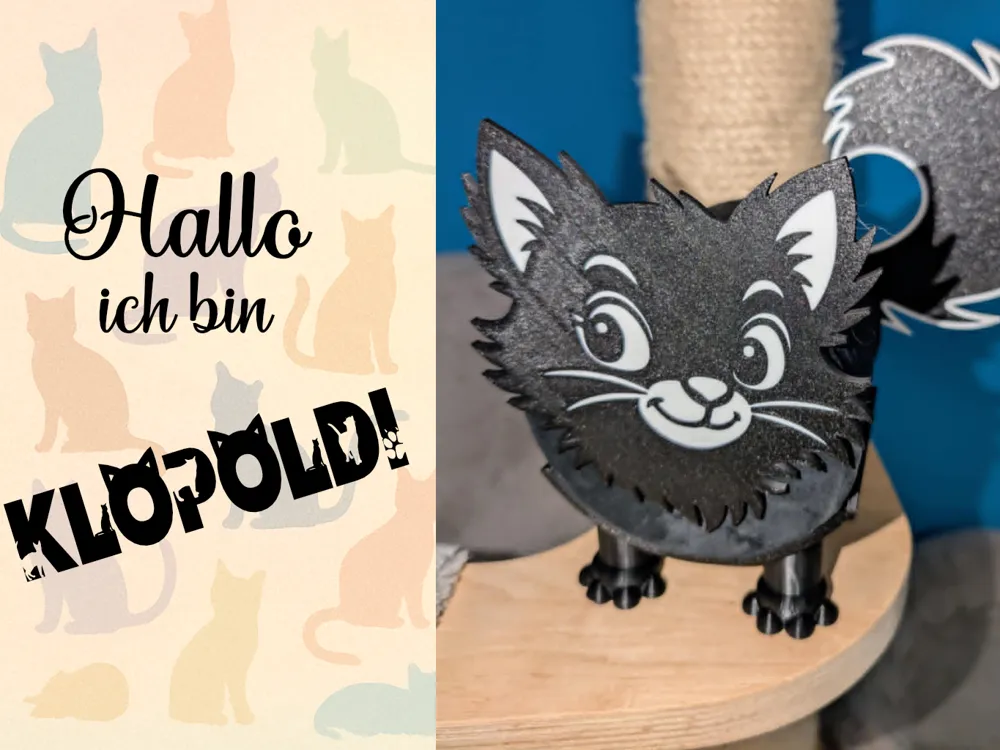 3Dプリント ToiCAT トイレットペーパー 猫 クロポルディ オスの子猫
