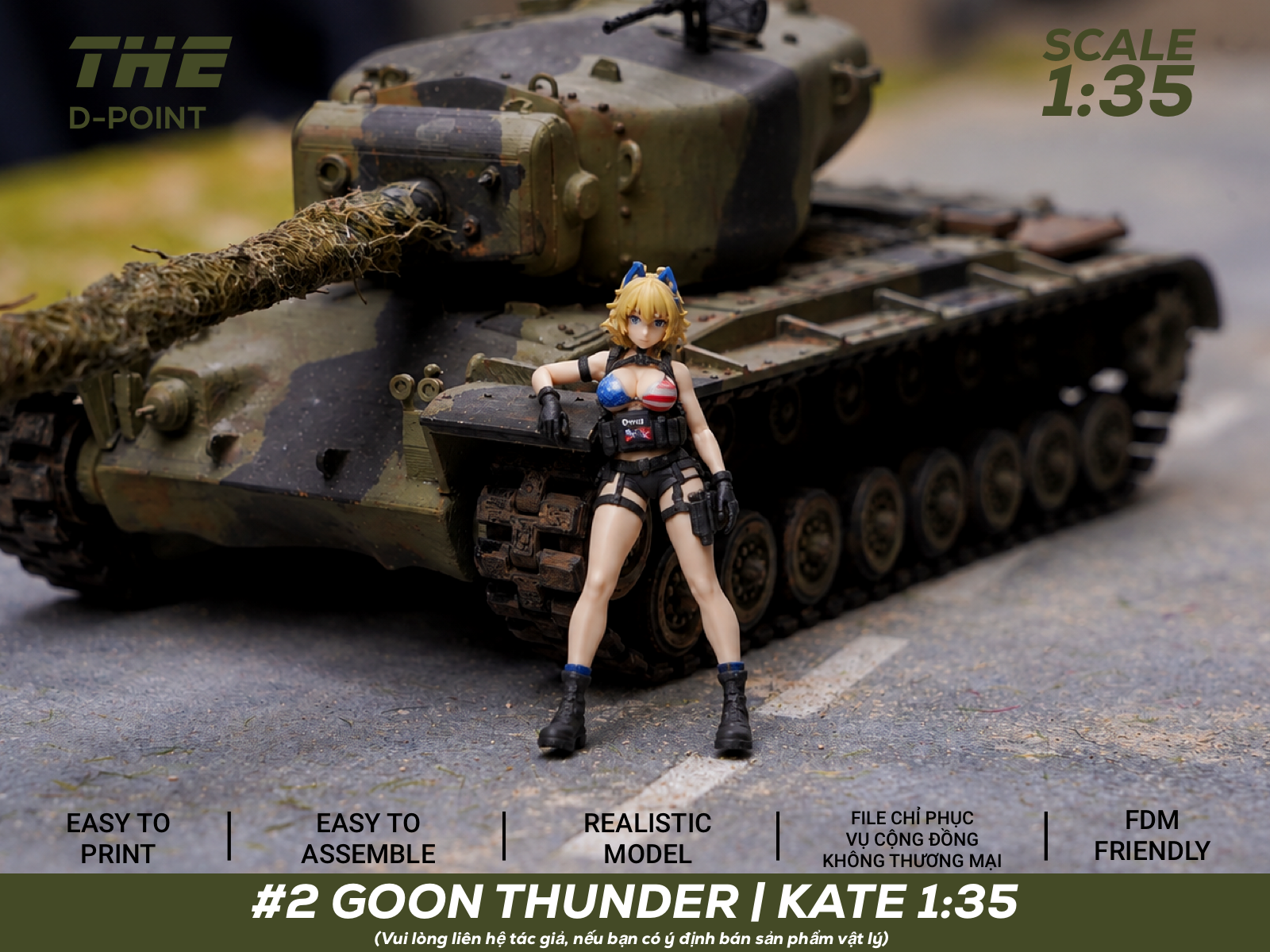 #2 GOON THUNDER | KATE – 1:35 SCALE FIGURE 3D model