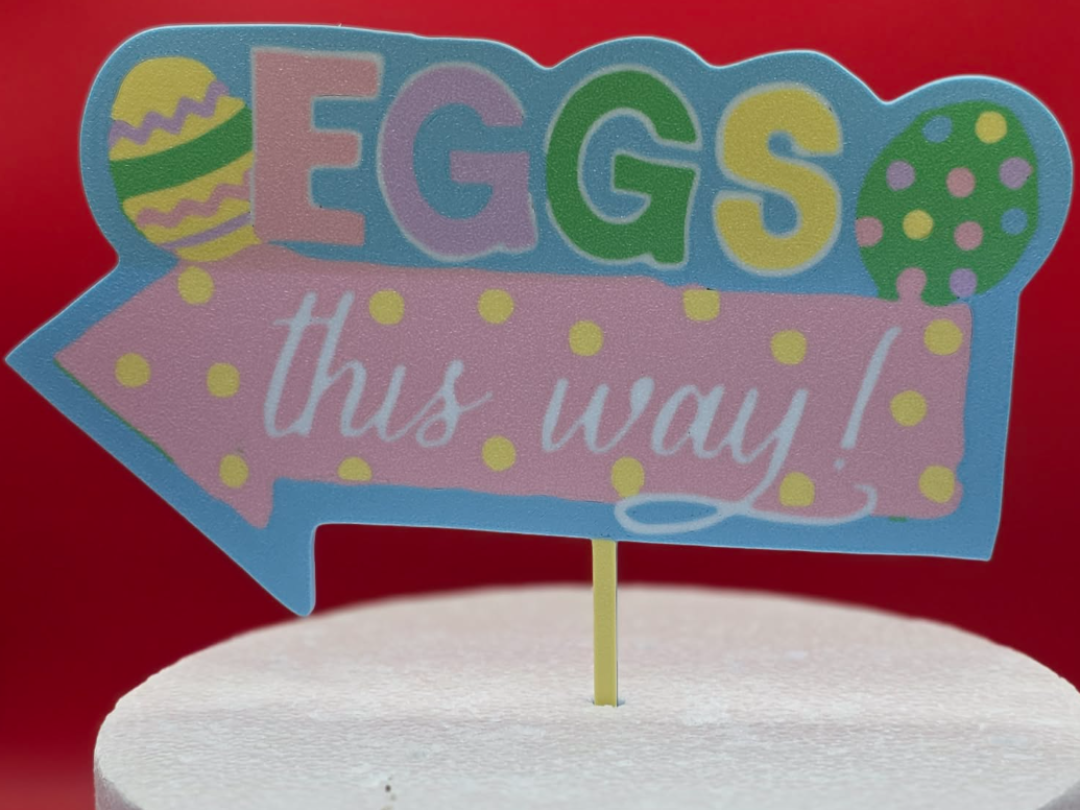 Eggs this way Easter hunt arrow 