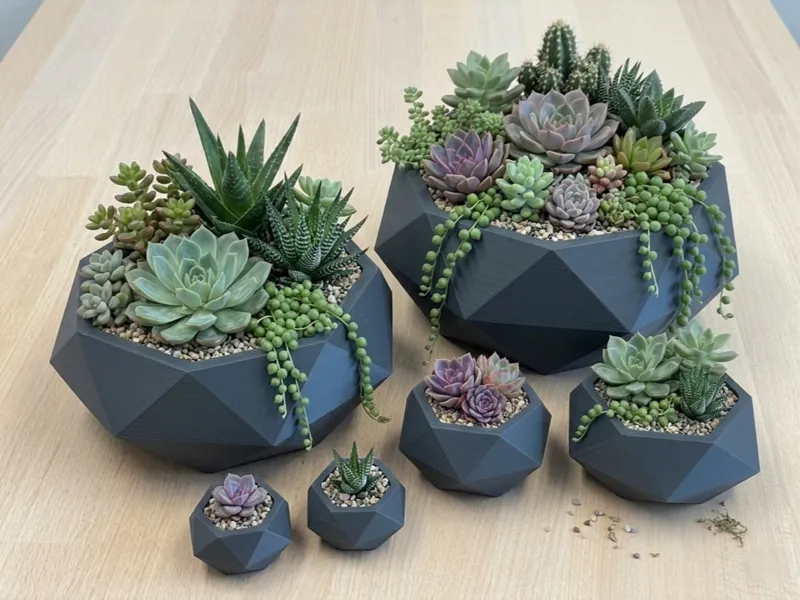 Succulent planter - pot - hex