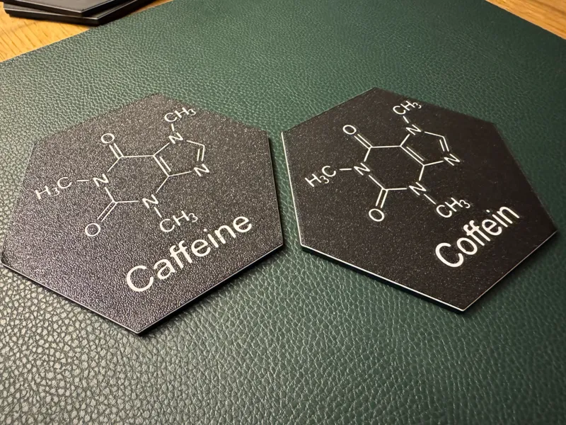 Coffee Coaster Caffeine coffee trivet noAMS needed