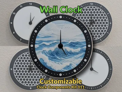 Customizable Wall Clock (Clock Components Kit 011)