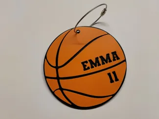 Basketball keychain/bag tag 