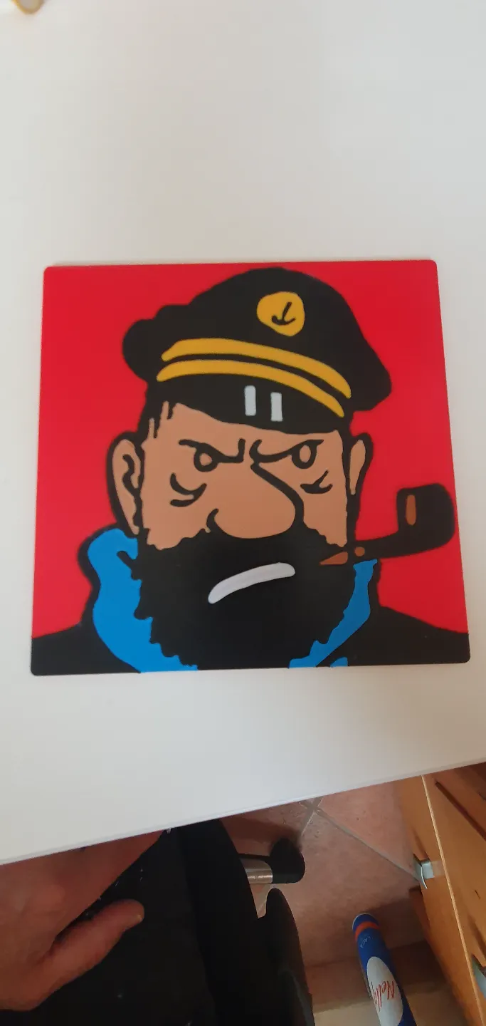 Multicolor painting Captain Haddock.