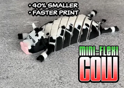 Letrero o emblema decorativo: Mini-Flexi Cow — referencia de MakerWorld