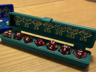 DnD Beginners dice tray with text