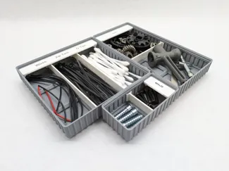 Label Shelves for Corrugated Gridfinity