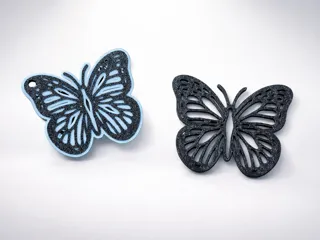 Butterfly Keychain & Earring Set
