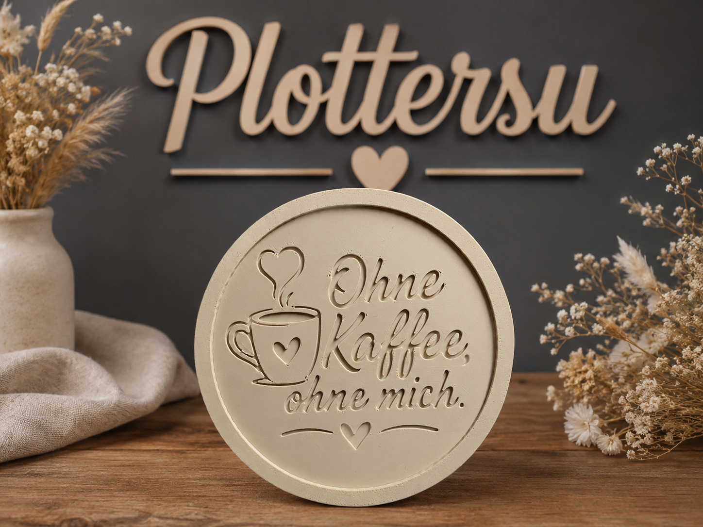 Ohne Kaffee ohne mich Untersetzer