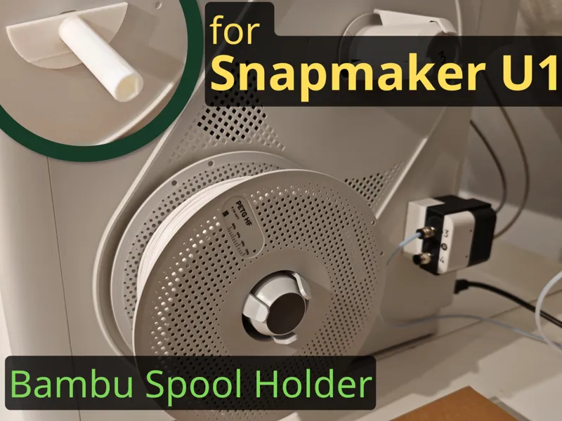 Snapmaker U1 – AMS Lite Spool Holder (No Screws)