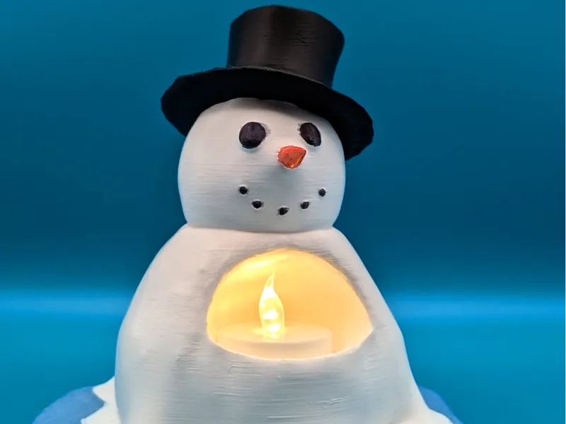 Melting Snowman - Tea Light LED Candle Holder