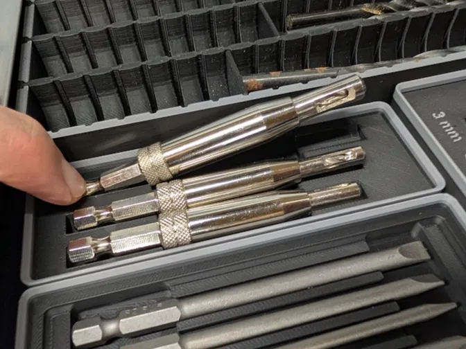 Gridfinity Self-Centering drill bit :compact 1x3
