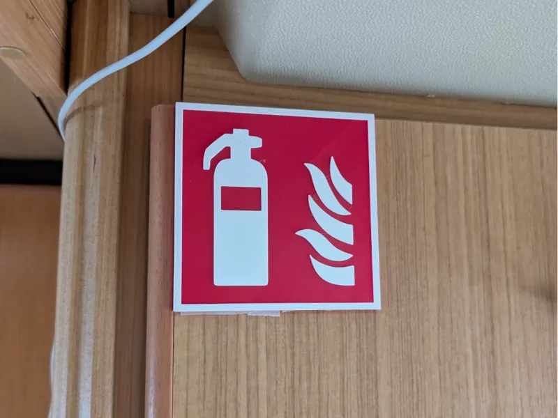 Feuerlöscher Hinweisschild 3D Optik