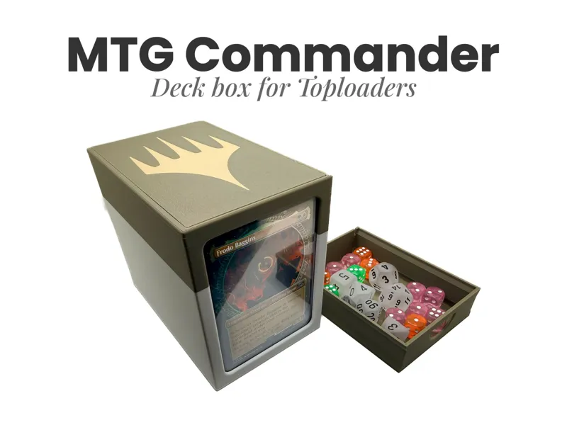 MTG Commander deck box for Toploaders