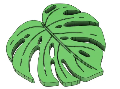 Monstera Leaf Keychain