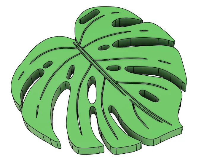 Monstera Leaf Keychain