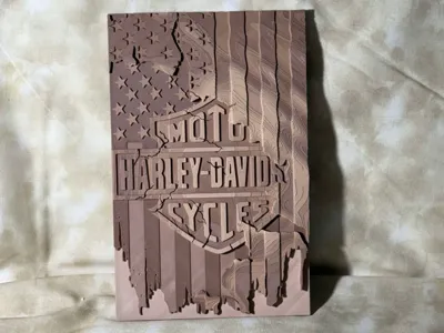 Harley Davidson Torn American Flag 