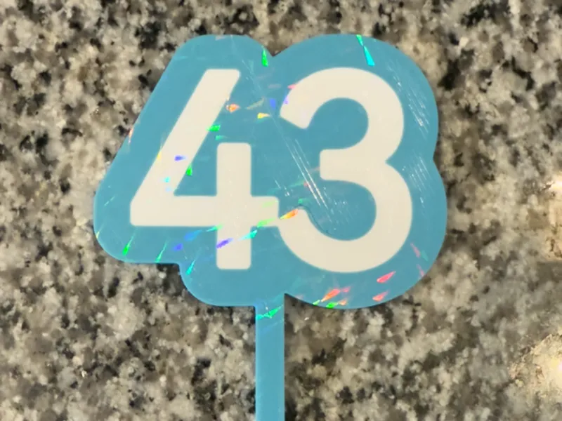 Cake Topper - Number 43