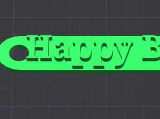 Happy Birthday Keychain