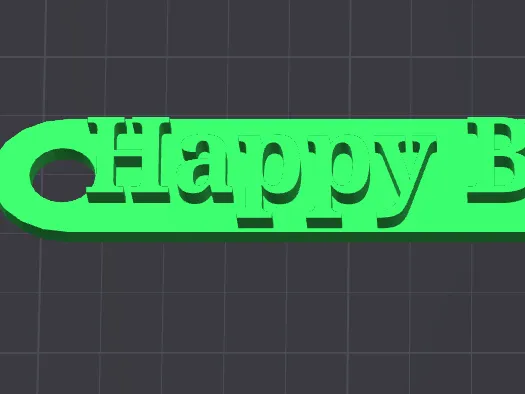 Happy Birthday Keychain