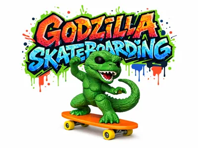 Godzilla Skateboarding