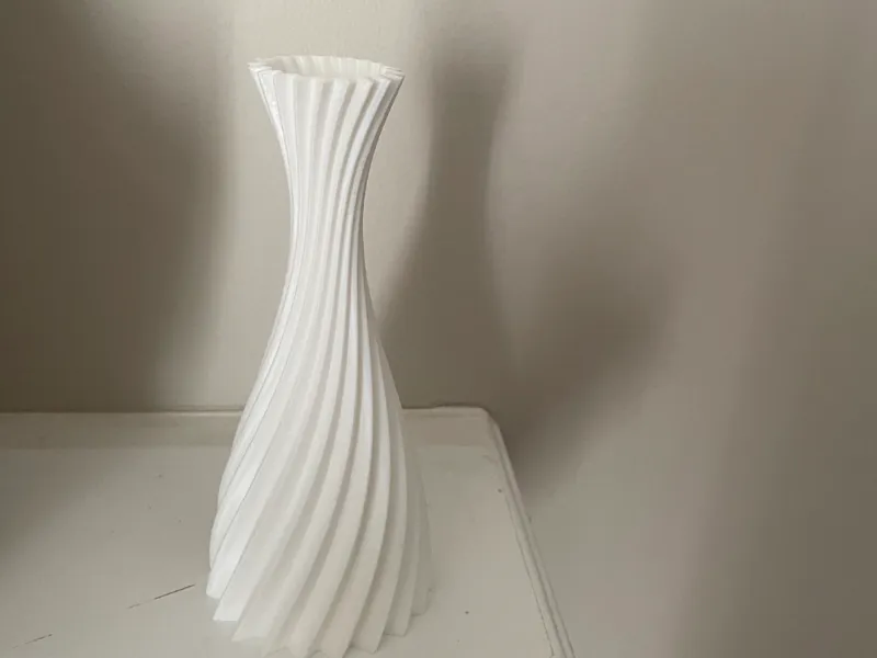 White angle pleated