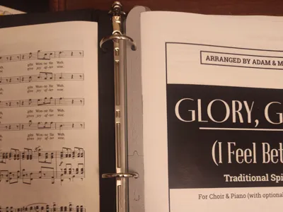 Sheet Music Holder for 3-ring Binder