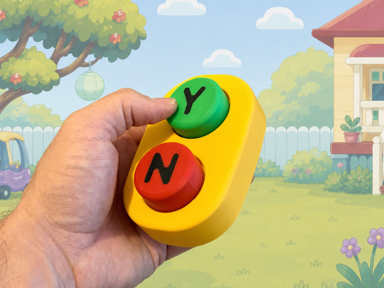 Jumbo Bluey Yes No Button - 1