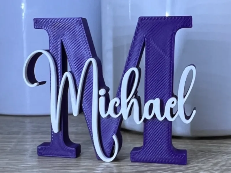 MICHAEL Name Ornament Initial Nameplate Sign