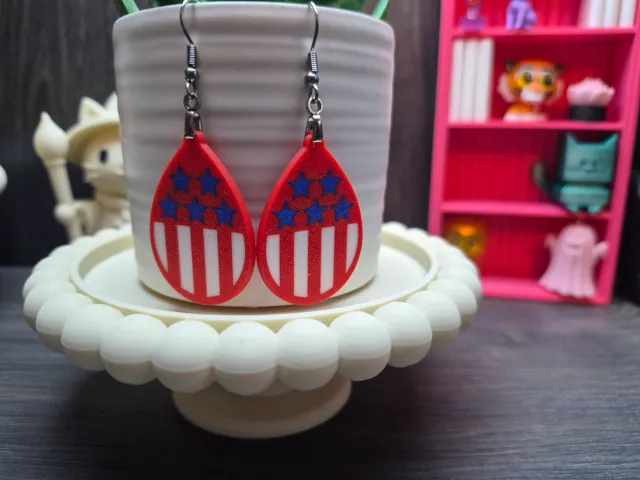 Teardrop flag earrings