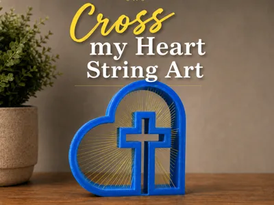 Cross my Heart String Art